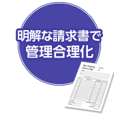 明解な請求書で管理合理化